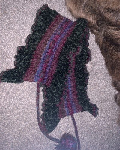 Multicoloured purple green - purple,