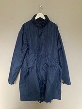 NEW H&M BLACK LIGHTWEIGHT RAIN MAC PARKA COAT M