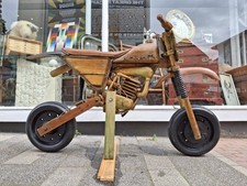 Vintage One-Off Full Size Scratch Built Wooden Model Motocross Bike/Scrambler.