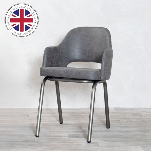 Grey dining chair faux - grey,