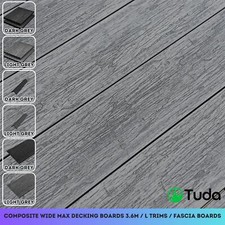 3.6m Composite WPC Wide Max Woodgrain Deep Embossed Decking Boards