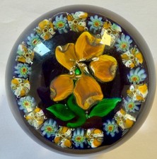 Antique Scottish Ysart Glass Lampwork & Millefiori Paperweight