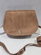 Brown Leather Crossbody Saddle Bag