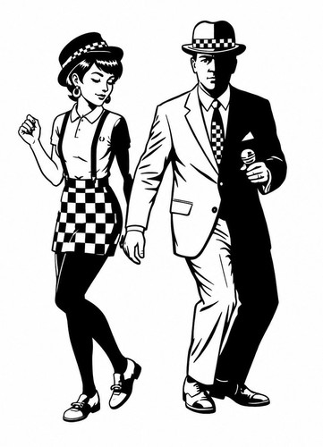 2tone ska couple vinyl large - couple,