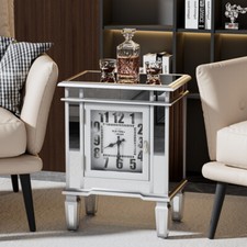 Mirrored Side End Table Coffee