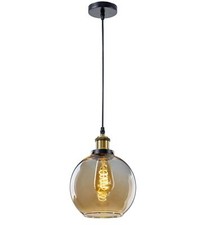 Vintage Glass Pendant Light – Industrial Hanging Ceiling Lamp for Kitchen