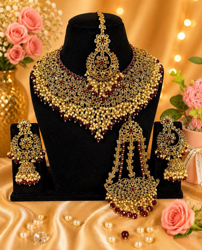 Gold tone maroon - tone, clear