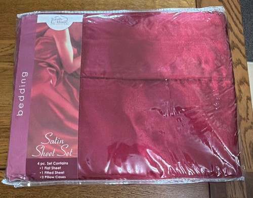 Burgundy satin full double - burgundy,