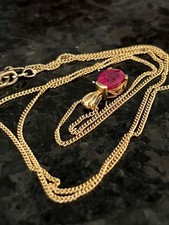 9ct Gold Ruby Pendant