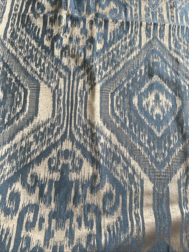 Ikat smokey blue and taupe - smokey,