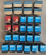 29 PACK NEW OLD STOCK BICYCLE INNER TUBES VARIOUS SIZES CYCLE IMPAC VANDORM 