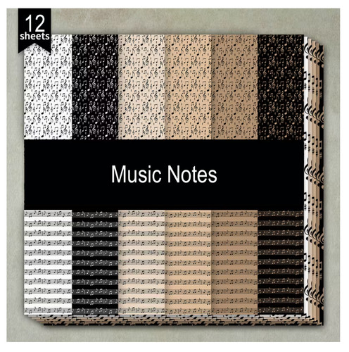 Music notes craft paper 12 - notes,