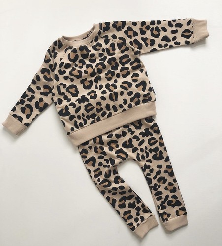 Leopard print tracksuit set - leopard,