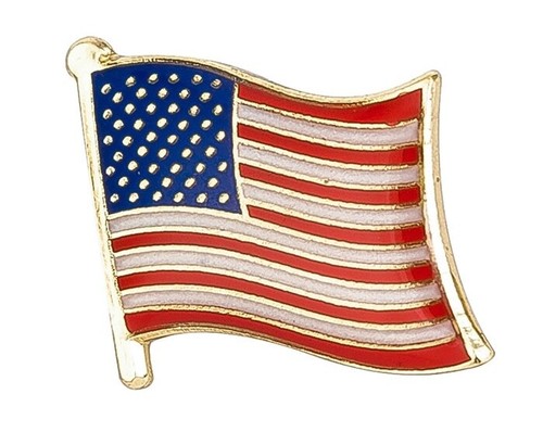 American flag lapel - american,
