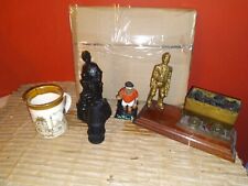 Vintage Brass WELSH COAL MINE MINER  FIGURE Job Lot Memorabilia Wales 