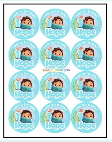 Luca birthday stickers blue - luca,