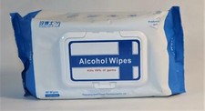 --5 PACKS-- PPE-ALCOHOL WIPES 
