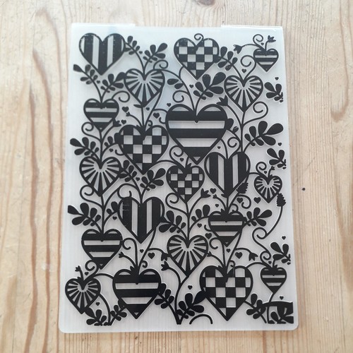 Embossing folder hearts - x, 7