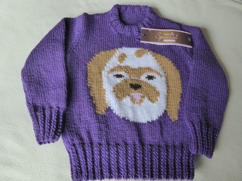 Hand knitted children dogs - hand,