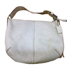 Coach-Beige Pebbled Leather