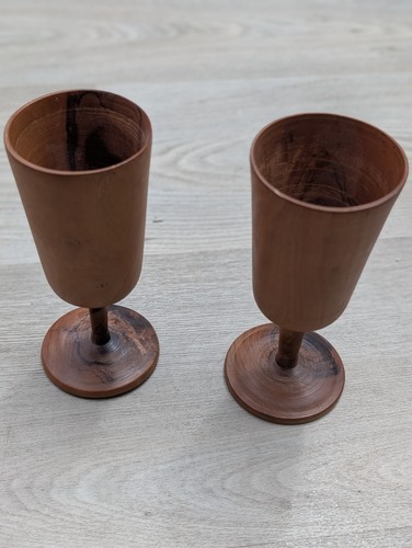 Vintage hand turned wooden - hand,