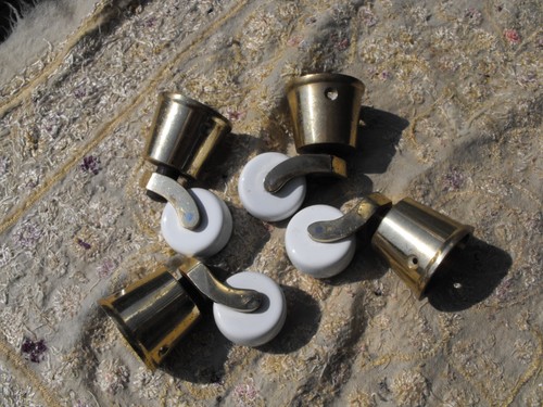 Vintage brass white ceramic - brass,