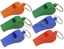 6 Plastic Referee Whistles - Pinata Toy Loot/Party Bag Fillers Wedding/Kids
