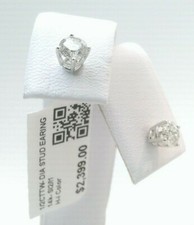 $2400 WOW CERTIFIED 1/2CTTW CT REAL Diamond Stud Earrings 14k SOLID WHITE Gold! 