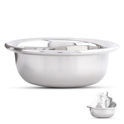 Stainless steel shaving bowl - stainless,