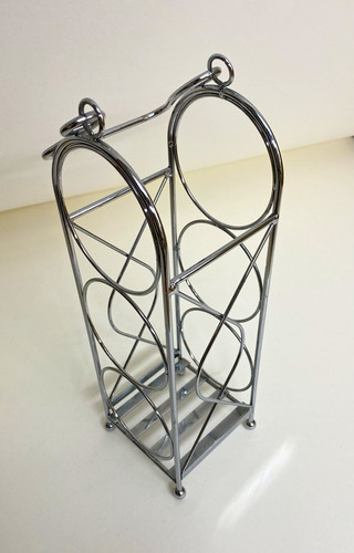 Silver metal bottle wine - silver,