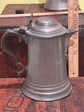c.1850 American pewter ale jug