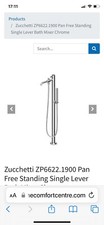 Zucchetti Pan Free Standing Bath Shower Mixer Brushed Gold Premium Finish