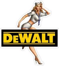 DEWALT TOOLBOX SAILOR PIN UP GIRL BIKE CAR BIKE Stickers 2 High Quality Decals