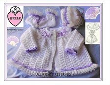 Baby Coat hat booties matinee