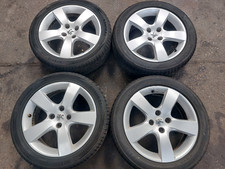 PEUGEOT 307 17 INCH ALLOY WHEELS + TYRES 4X108 ALLOYS ET31 17" CC 180 HDI XSI