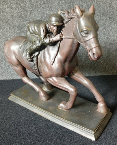 Bronze effect resin race - race, horse
