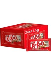 KitKat 4 Finger Milk Chocolate Bars 41.5g | Bulk Buy (Pack of 24)