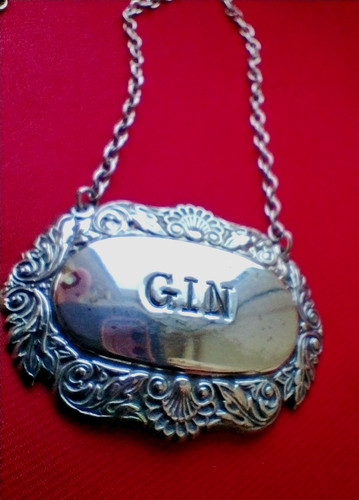 Vintage decanter label gin - vintage,