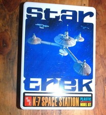 AMT - Star Trek K-7 Space Station Plastic Model Kit in Collectable Metal Tin