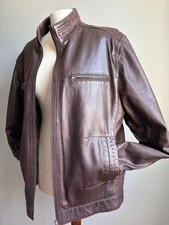 GENUINE LEATHER COAT JACKET XL