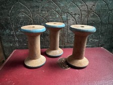 3 Vintage Wooden Industrial