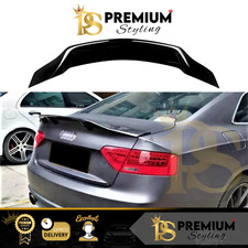 Audi A5 B8 8T Coupe Gloss Black Rear Ducktail Boot Spoiler Lip Wing Kit 2007-16
