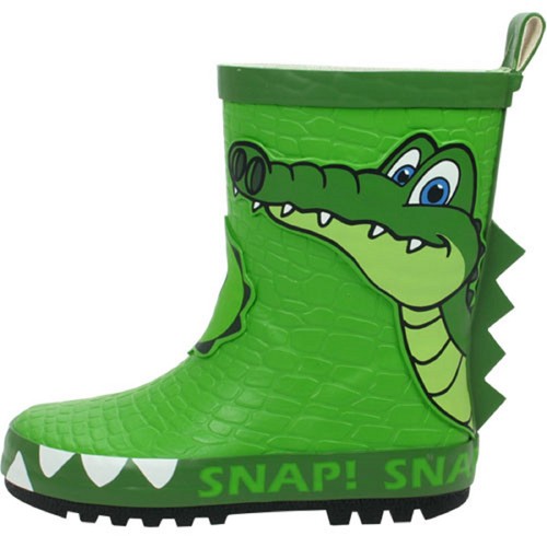 Boys snap crocodile wellies - snap,