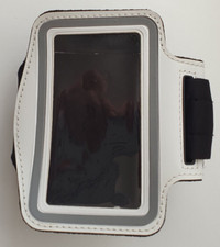 Armband  , used,  white, reflective,   leather , in good condition