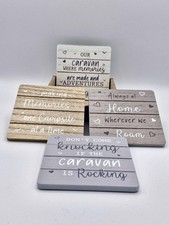 Wooden Caravan Coaster Set