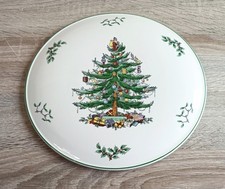 Spode Porcelain Christmas Tree Domed Cake Plate 11" Boxed