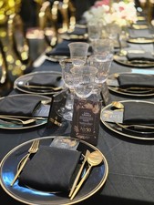  Black Charger Plates for hire only 