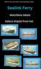 Matchbox label Sealink Ferry ships series - Select from list - MH