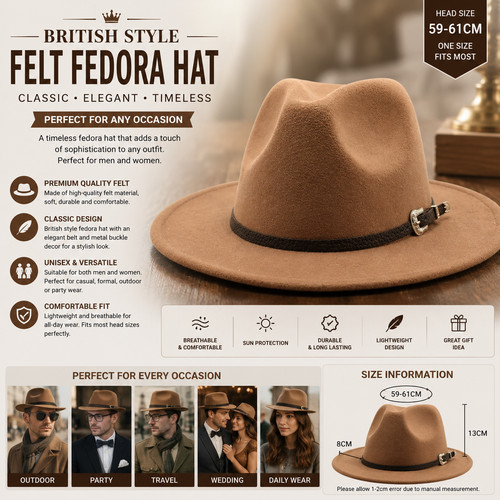 British style felt - felt, fedora