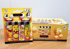 🔥 48 x Electronic Refillable Lighters, AcidFace/Emoji Designs, Child Resistant